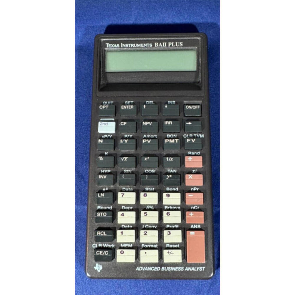 Texas Instruments BA II Plus Professional Financial Calculator - Parts & Repair